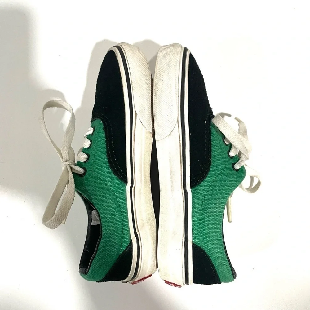 VANS skate era green black canvas low top shoe size 12.5